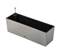 JWQFBC Rectangular Planter with Automatic Watering And Indicator, Ideal for Planting Vegetables And Flowers at The Edge of Gardens, Gray