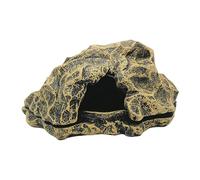 JWQFBC Reptile Hideaway Ornament Aquarium Decor Resin Refuge Multipurpose Suitable for Fish Frogs Indoor Terrarium, Bronze Color