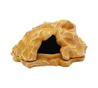JWQFBC Reptile Hideaway Ornament Aquarium Decor Resin Refuge Multipurpose Suitable for Fish Frogs Indoor Terrarium, Yellow
