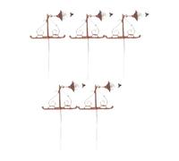 JWQFBC Set of 5 Miniature LED Wall Lamps for Street Lighting, 1/87 Scale, DIY Assembly for Decorating Miniatures And Fairy Tales, Bronze