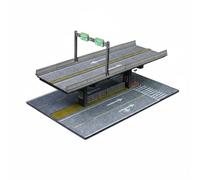 JWQFBC Steel Frame Platform, Double Layer, Bridge Model, Assembly Kit, City Elevation, Reproduction, Background Set, 1, 64 Compatible, 3D Effect, Long-Term Stability, Suitable for Interior Decoration