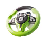JWQFBC Steering Wheel Toy Simulation Round Driving Musical Games Interactive Sounds Educational Accessory for Children Suitable for Developing Motor Skills V, Green