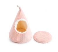 JWQFBC Winter Warm Bird Nest, Hanging Bird Bed Hammock for Small Birds, Cozy Hideaway for Budgies, Cockatiels, s, Parrots, Pink, Height approx 23cm, Diameter approx 15cm