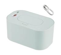 JWQFBC Wipe Warmer Wipe Warmer Dispenser Heater USB Powered with Smart Temperature Control Portable PP Container Suitable for Parents on the, Green TEM Display