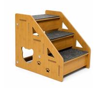 JWQFBC Wooden Detachable Anti-Slip Pet Stairs, Dog Stairs & Steps, Cat Pets, Three-layer Pet Stairs