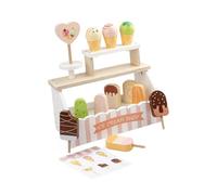 JWQFBC Wooden Ice Cream Role Play Set, Pretend Food, for Children Ages 3-8. Ideal for Developing Social Skills