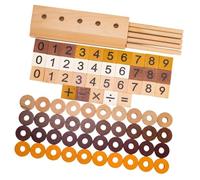 JWQFBC Wooden Math Game, Math Manipulation Toy, Gift for Learning to Count And Recognize Numbers, for