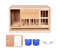 JWQFBC Wooden Pigeon Cage for Breeding and Pairing, Pigeon Nest Box with Divider and Food Box, Waterproof Design, Half Louver Window/Sliding Door, 90cm x 45cm x 50cm