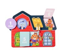 JWQFBC Wooden Sensory Activity Toy for Kids, Doors And Locks for Basic Life Skills