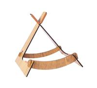 JWQFBC Wooden Violin Stand, Easy Mount, XL Shape, Non-Slip, for Bass, Classical Ukulele, Dark Wood Color