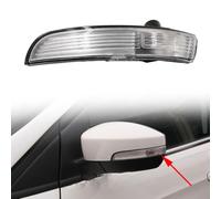 JWRET Car Rearview Mirror Turn Signal Light for F-ord EcoSport K-uga 2013-2019, Cornering Indicators Lamp Sides Wing Mirror Indicator Cover Left Right Replacement Parts,Left