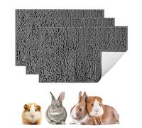 JWShang 3 PCS Guinea Pig Fleece Cage Liners, Waterproof Guinea Pig Rabbit Bedding Mat, Reusable Guinea Pig Absorbent Pee Pad, Washable Bath Mats for Guinea Pig, Rabbit, Bunny 23.6'' x 15.7''