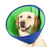 JWShang Soft Dog Recovery Collars Cones - Breathable Adjustable Comfort Cone for Small Medium Large Dogs to Stop Licking After Surgery, Elizabethan Recovery Collar Alternative (Blue, L)