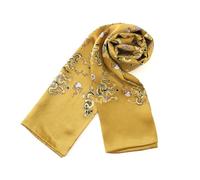 JWSilk Long Charmeuse Silk Scarf for Men, Gold Dragon, 63"x10"