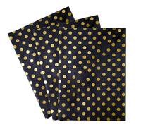 Jwssor Black Gold Polka Dots Tissue Paper,20sheets 20X14inch Gift Wrapping Paper for Gift Bags Wedding Birthday Baby Shower DIY Crafts