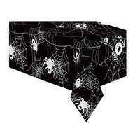 Jwssor Halloween Tablecloth,274x130cm Waterproof Spider Tablecloth for Halloween Party Decoration