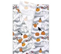 Jwssor Halloween Tissue Paper,20sheets Gift Wrapping Paper,Ghost ans Spiderweb Tissue Wrapping Paper