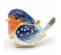 JWT Astyle Robin Bird Jewelry Trinket Boxes Hinged Ring Box.Collectible Bird Figurines Home Decor Gifts for Women.Necklace Rings Earrings Organizer.