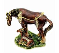 JWT Astyle Thoroughbred Horse Hinged Trinket Boxes Jewelry Box .Horse Figurines Home Decor Gifts for Women