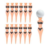 Jwthee 12 PCS Funny Golf Tees, Colorful Plastic Golf Accessories PE Plastic Golf Tees Funny Accessories Training Accessories for Men Women (Black)