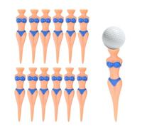 Jwthee 12 PCS Funny Golf Tees, Colorful Plastic Golf Accessories PE Plastic Golf Tees Funny Accessories Training Accessories for Men Women (Blue)