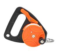 Jwthee 150ft Scuba Dive Reel Kayak Anchor with Thumb Stopper, Heavy Duty Diving Reel with Handle Stop Switch, Ideal for Scuba Diving, Spearfishing, And Underwater Adventures (Orange)