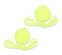 Jwthee 2 Pack Tennis Training Ball with Elastic String, Tennis Trainer Balls Self Practice Trainer Tool Tennis Training Equipment for Indoor and Outdoor Practice