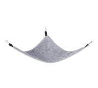 Jwthee 2 PCS Guinea Pig Rat Ferret Hammock, Canvas Hamster Hanging Hammock Bed, Hanging Tunnel and Soft Bed Mat Soft Warm Small Animals House Cage Accessories for Squirrel (Grey)