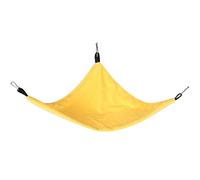 Jwthee 2 PCS Guinea Pig Rat Ferret Hammock, Canvas Hamster Hanging Hammock Bed, Hanging Tunnel and Soft Bed Mat Soft Warm Small Animals House Cage Accessories for Squirrel (Yellow)