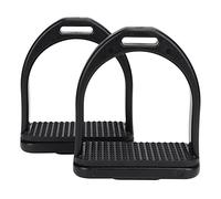 Jwthee 2 PCS Horse Riding Stirrups, High Strength Plastics Horse Safety Saddle Stirrup with Non Slip Rubber Pad, English Riding Protection Saddle Horse Riding Tool Accessories (Small)