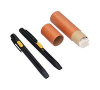 Jwthee 2 PCS Tailors Chalk Pen, Sewing Mark Pencil Fabric Chalk Pencils White Fabric Pencils with Refill for Leather Cut Marks Drawing Marks
