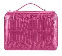 Jwthee 252 Slots Large Capacity Colored Pencil Case, 5 Layer Zipper PU Color Pencil Organizer, Portable Pencil Bag Pouch with Handle for Office Sketch Travel Supplies (Rose Red)
