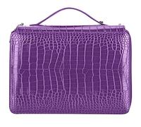 Jwthee 252 Slots Large Capacity Colored Pencil Case, 5 Layer Zipper PU Color Pencil Organizer, Portable Pencil Bag Pouch with Handle for Office Sketch Travel Supplies (Purple)