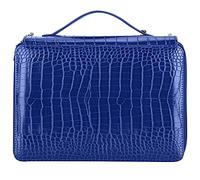 Jwthee 252 Slots Large Capacity Colored Pencil Case, 5 Layer Zipper PU Color Pencil Organizer, Portable Pencil Bag Pouch with Handle for Office Sketch Travel Supplies (Dark Blue)