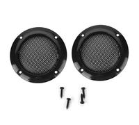 Jwthee 2inch Speaker Cover 2PCS Black Metal Mesh Grille Woofer Decorative Circle Protections Tweeter Speaker Grill Guard Protector Car Covers with Screws (Black)