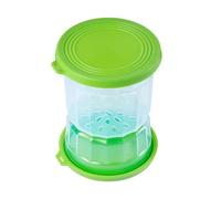 Jwthee 2PCS Pickle Jars with Strainer Flip, Airtight Pickle Container, Olive Hourglass Jars Leak Proof Juice Separator with Airtight Lid for Jalapeno Gherkin, 4.4x5.8in (Green)