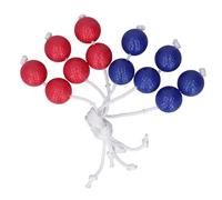 Jwthee 6 Pair Ladder Balls Replacement, 3 Blue 3 Red Ladder Toss Game Balls, Soft Golf Tossing Ball Replacement Outdoor Lawn Yard Beach Game for Adults Family