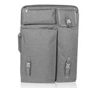 Jwthee Art Portfolio Case, 26 X 19.3in Art Portfolio Bag Large Capacity Artist Carrying Bag Artist Backpack 4K Water Resistant Canvas Carrying Case for Artwork Storage (Gris)