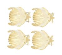 Jwthee Automatic Candle Extinguisher Timer, Shell Shaped Candle Snuffer Rings, Metal Candle Stopper for Birthday Pillar Candles (Gold, 4PCS)