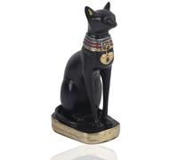 Jwthee Bastet Statuette, Egyptian Cat Statuette, Egyptian Cat Resin Statue Handcrafted Cat Sculpture Decoration, Statue Decoration Ancient Egypt Egypt Decoration Zen Cat Statue Decoration