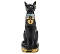 Jwthee Black Gold Egyptian Cat Statue Large, Resin, Bastet Goddess, A5-YX260841
