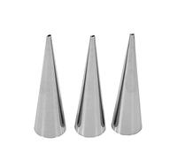 Jwthee Cream Horn Tubes 6pcs Baking Cones Stainless Steel Roll Horn Forms Conical Danish Pastry Croissant Cones Moulds, Baking Cones Cream Horn Forms, Cannoli Form Roll (Small Croissant)