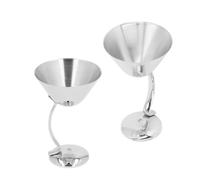 Jwthee Martini Stainless Steel Glasses 150ml, Martini Glasses Set of 2 Rose Gold Martini Glasses Unbreakable Cocktail Glasses Martini Cocktail Glasses (Silver)