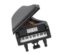 Jwthee Mini Piano Model, Miniature Basswood Piano Ornament Desktop Musical Instrument Model Wood Black Grand Piano Model Replica