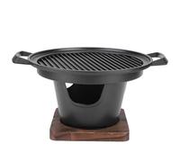Jwthee Mini Portable Smokeless Non-Stick Charcoal BBQ Grill, Indoor/Outdoor, Single Grate, 1000 BTU, Free Standing, 1 Rack