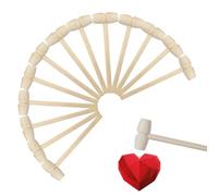 Jwthee Mini Wooden Hammer, 100 Pieces Crab Mallet Small Mallet Kids Wooden Hammer for Cracking Breakable Chocolate Seafood Shell