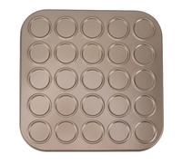 Jwthee Muffin Top Pan, Carbon Steel Baking Pan Nonstick Whoopie Pie Pan Yorkshire Pudding Pan for Pansuffin, Moon Pie, Cookies Bakeware for Eggs, Cornbread, Small Cakes, Drop Cookies (25 Hole)