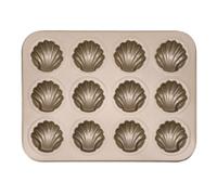 Jwthee Non Stick Bakeware, 12 Cavity Mini Fluted Pan Baking Pan Non Stick Madeleine Pan Heavy Duty Madeleine Cookies Tray Cake Pan Baking Mold Cookies Tray Baking Pan Mold for Cookie Cake