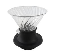 Jwthee Pour Over Coffee Dripper,pour over coffee, Coffees Dripper High Temperature Resistance Borosilicate Glass Hand Drip Coffees Filter Cone Cup