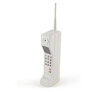 Jwthee Retro Cell Phone Model, Old Fashioned Brick Cell Phone Ornament Simulation 80s 90s Mobile Phone Photographic Props for Home Living Room Desktop Decor (White)